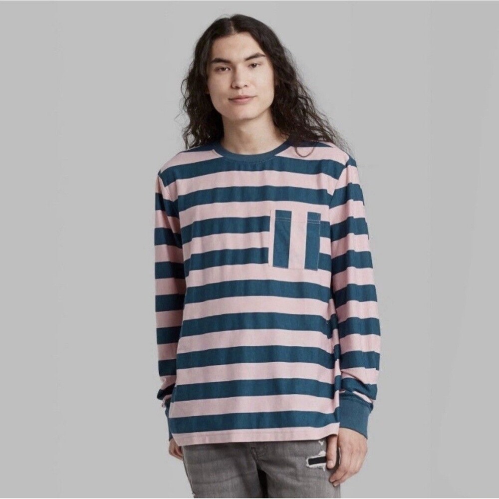 Original Use Men's Multicolor Long Sleeve Front Pocket Shirt L